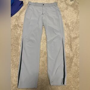Nike Golf Men's Light Gray Pants with Black Side Stripe